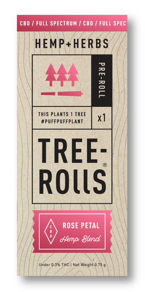 Tree-rolls CBD Pre-roll Rose Petal, CBD Smokes